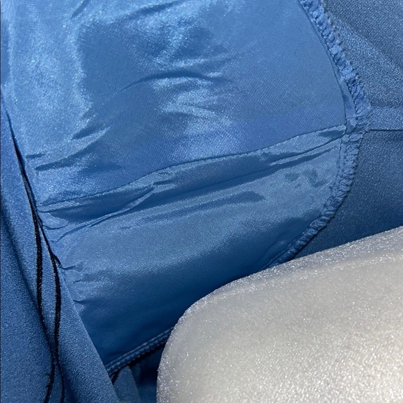 Worth Blue Blouse with Red Stitching - Picture 13 of 14